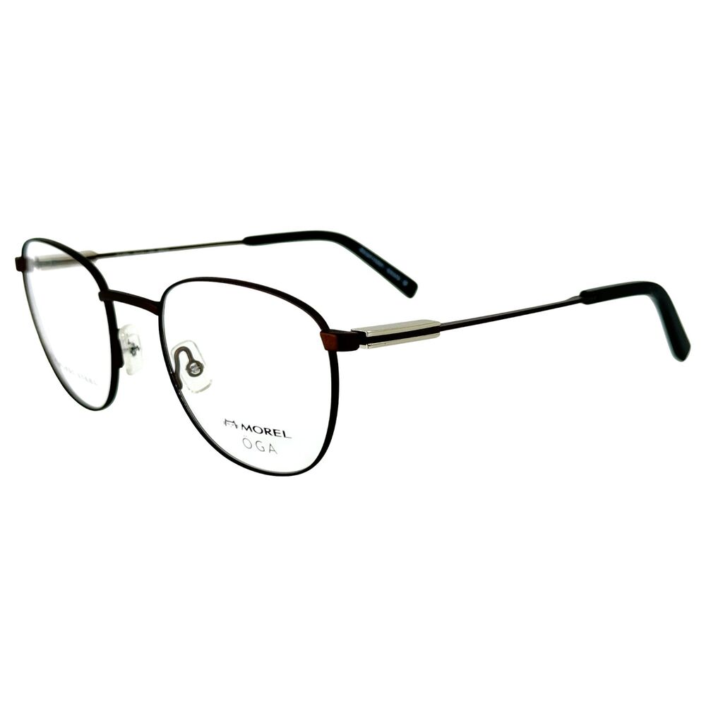 Morel OGA 10129O Mens Metal Eyeglass Frame MG12 Brown 52-21 Spring Hinges France